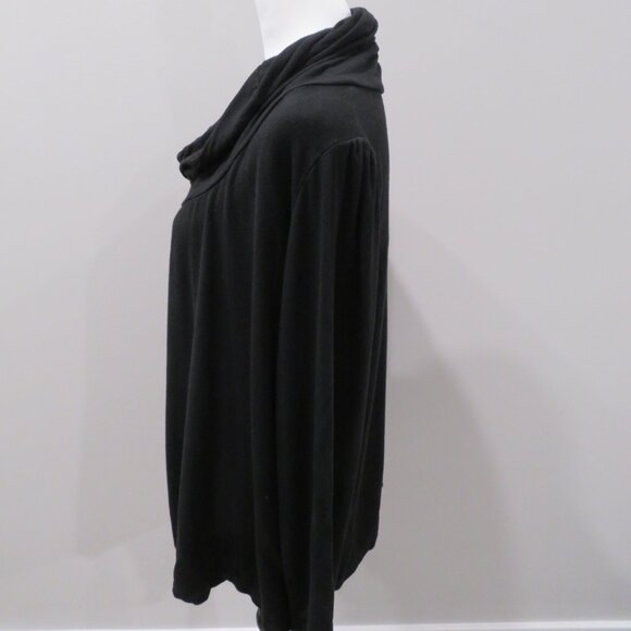 Degrade Black Long Sleeve Cowl Neck Sweater - Picture 2 of 3